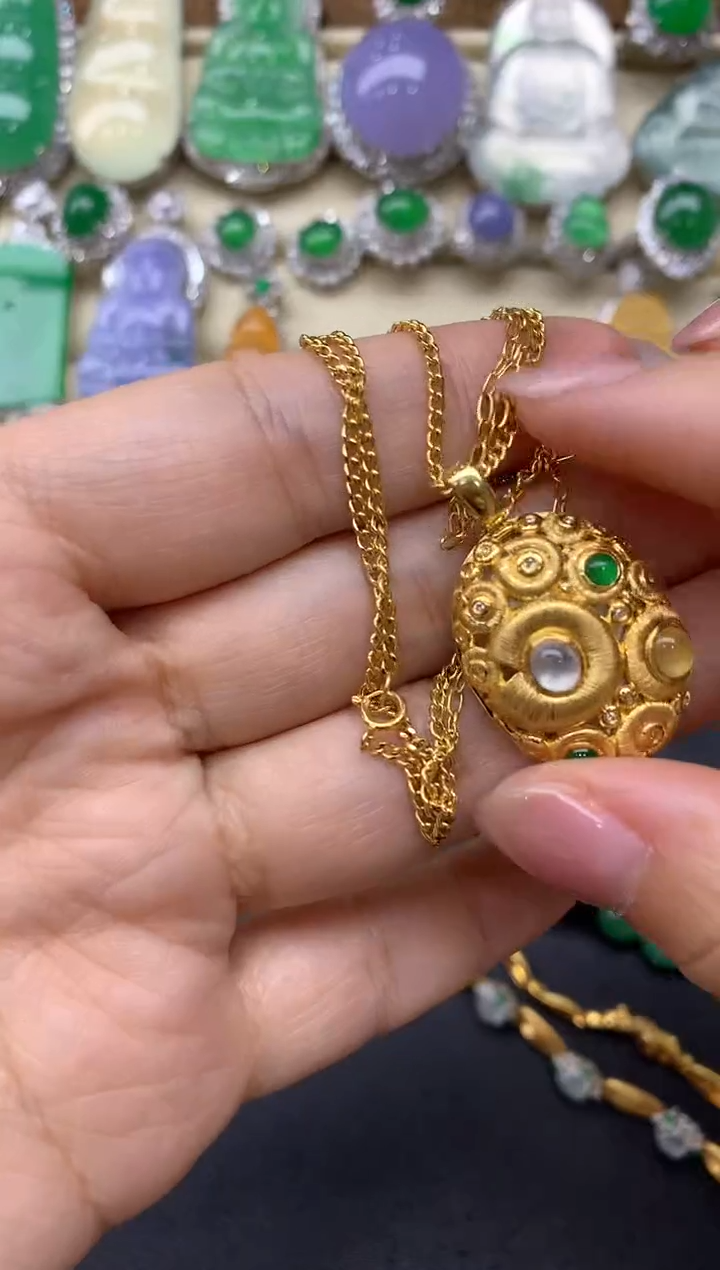 【闪购商品】翡翠颈饰18K金镶嵌502-中国好珍宝