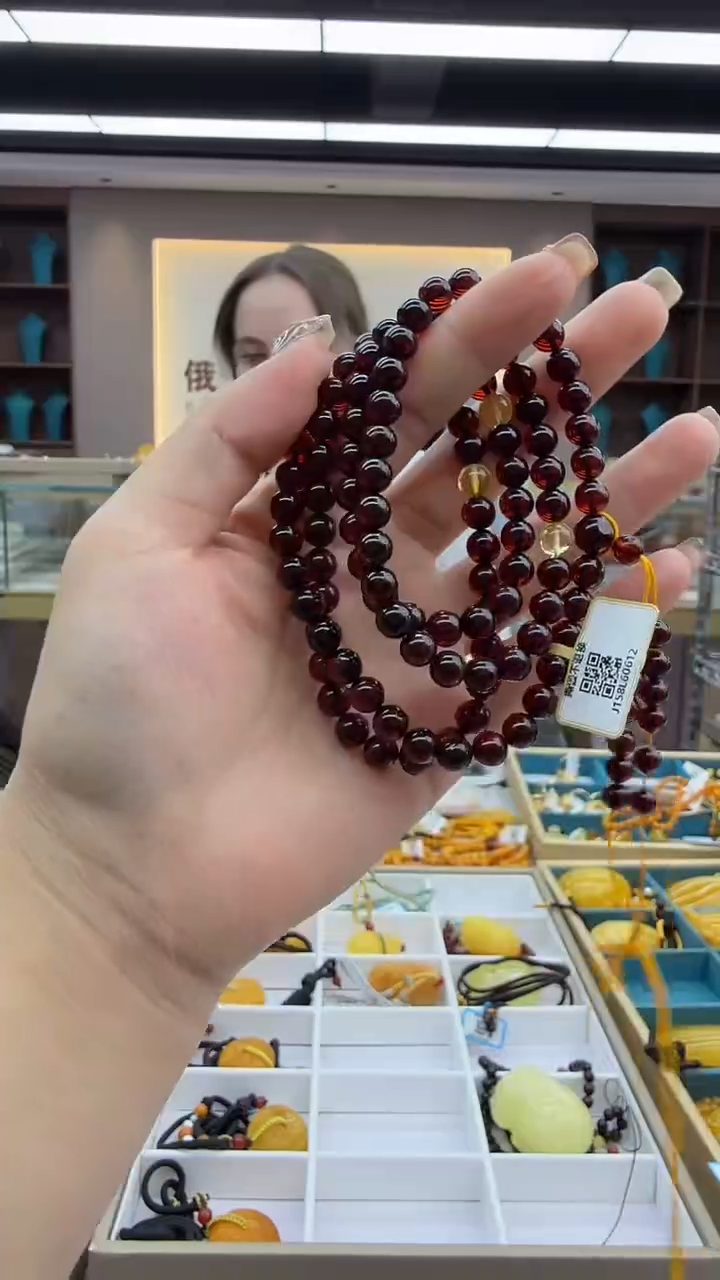 手链琥珀未镶嵌195秒拍号 假一罚三 6mm