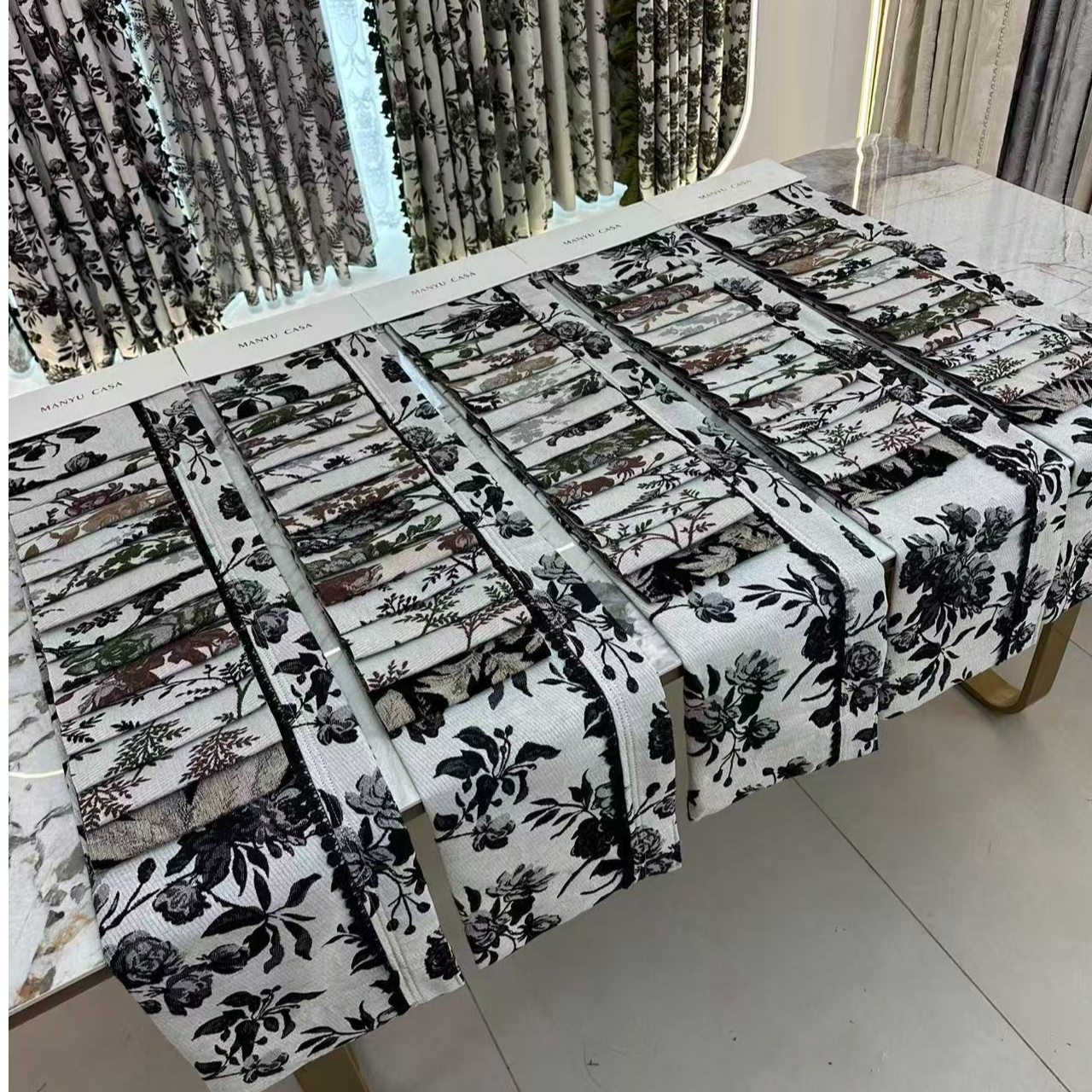 曼钰软装-2025秋季新品网红花布窗帘吊卡（家装勿拍）
