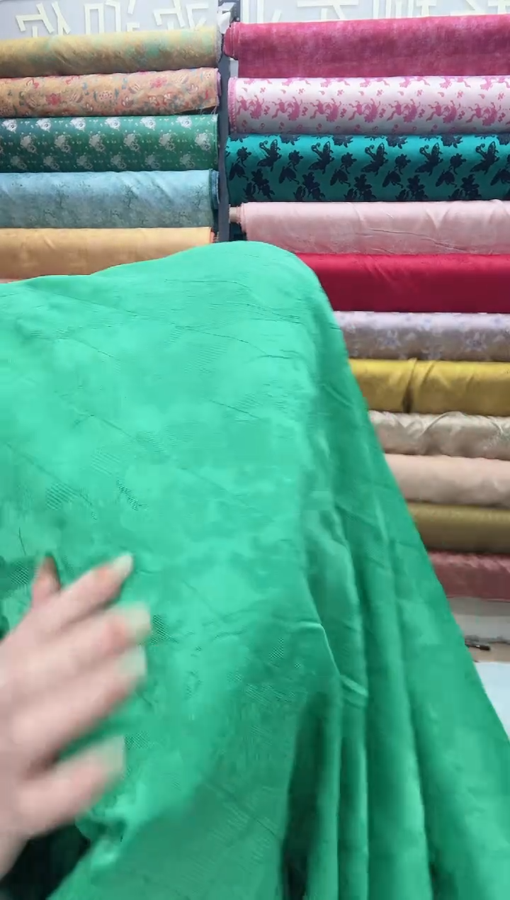 3号绿色植物丝提花绗棉1.5米