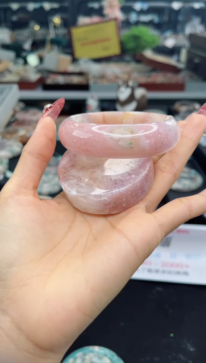 【闪购商品】石英质玉手镯未镶嵌60圈口（赠品镯心）S90553