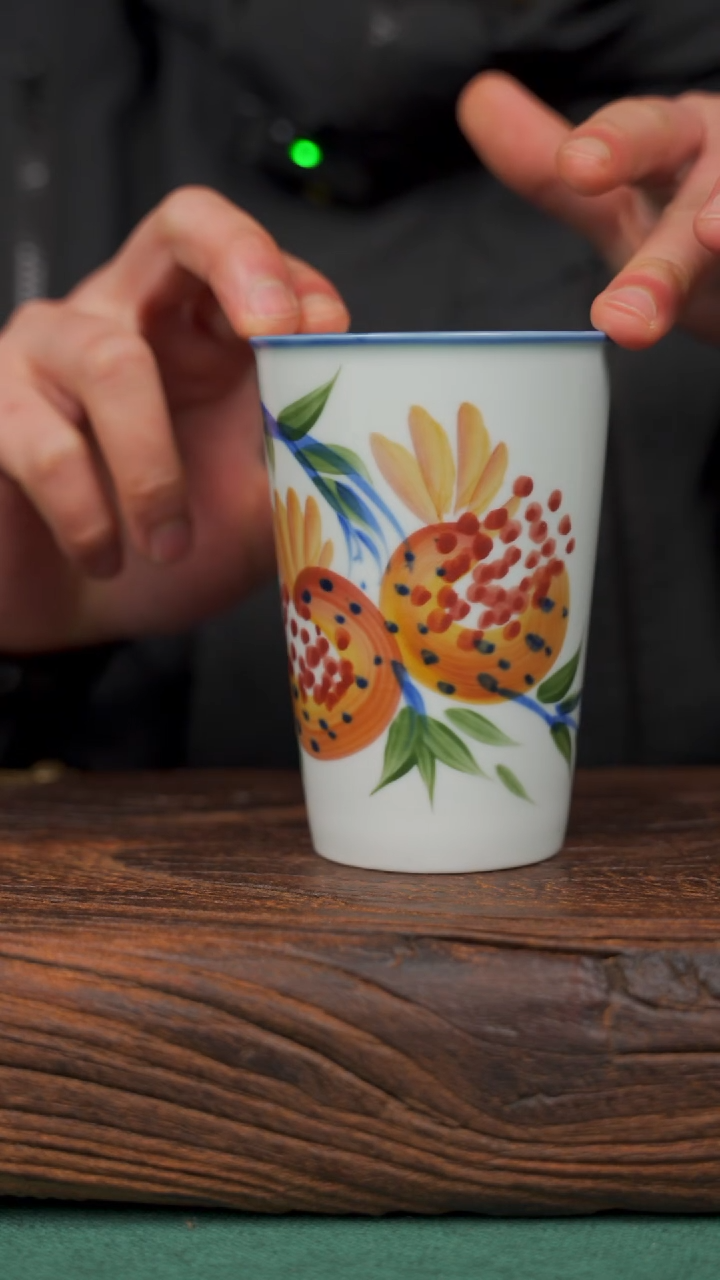 【闪购商品】瓷片107寻一缕瓷香杯釉下手工手绘瓷器