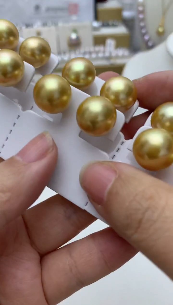 18K金镶嵌耳饰海水珍珠e53 多样性发其一