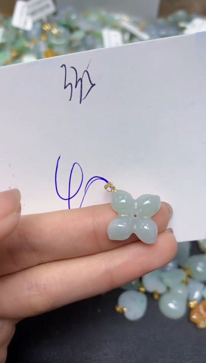 【闪购商品】翡翠颈饰18K金镶嵌 天然翡翠A货