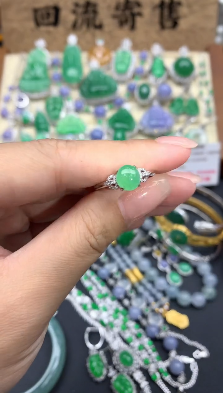 【闪购商品】翡翠戒指18K金镶嵌463-中国好珍宝