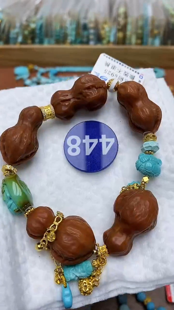 【闪购商品】绿松石手链银S925镶嵌448