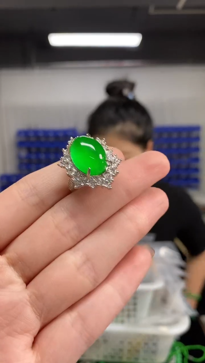 未镶嵌戒指翡翠闪购链接   多样性发其一颜色微差