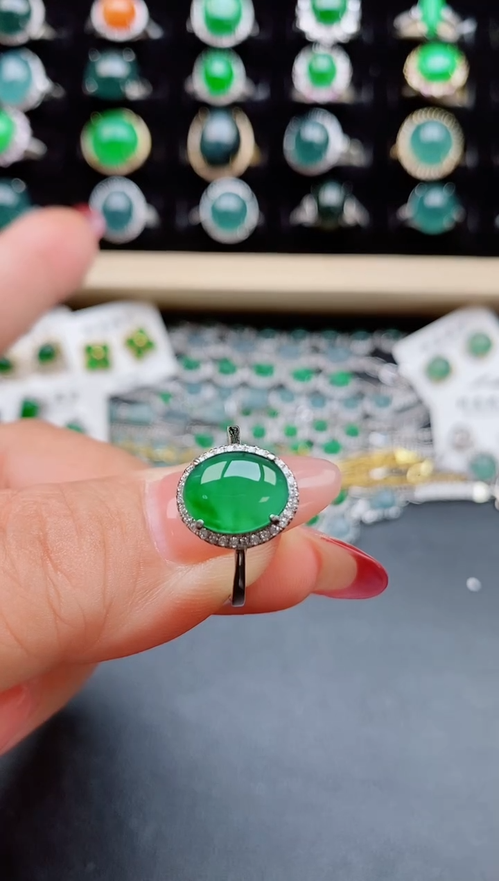 【闪购商品】翡翠戒指银S925镶嵌5080550