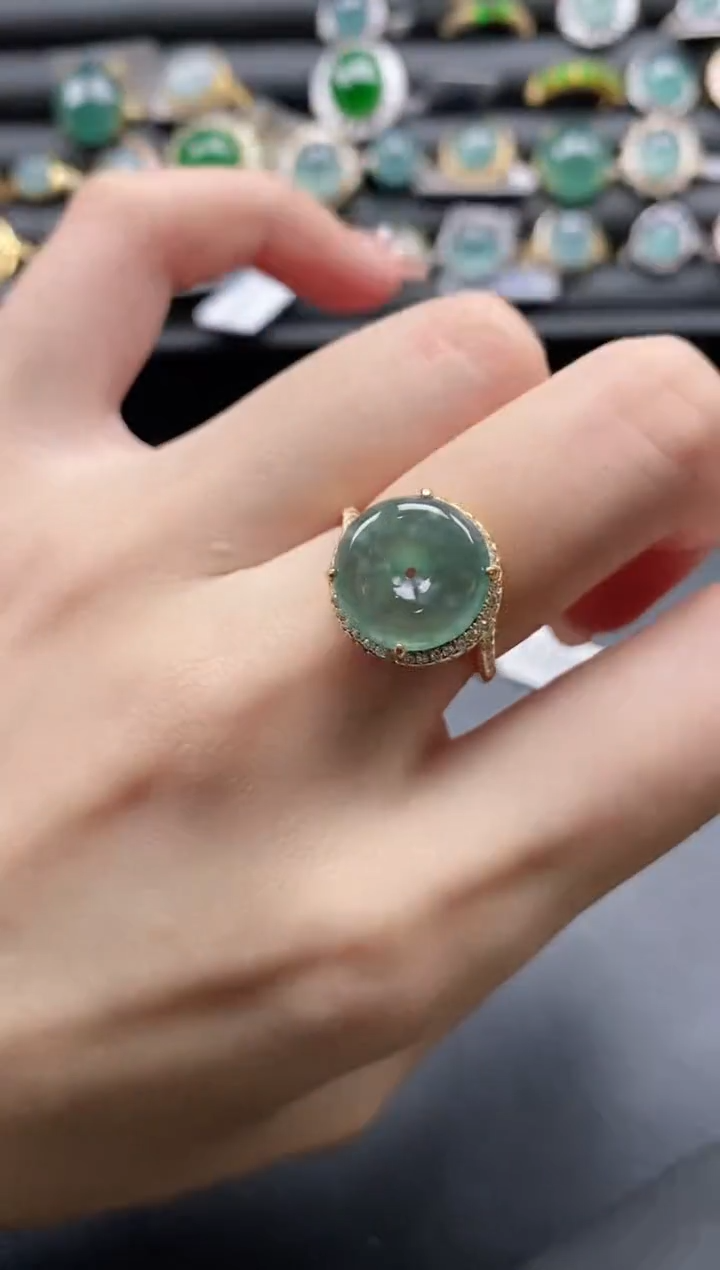 【闪购商品】翡翠戒指银S925镶嵌1111