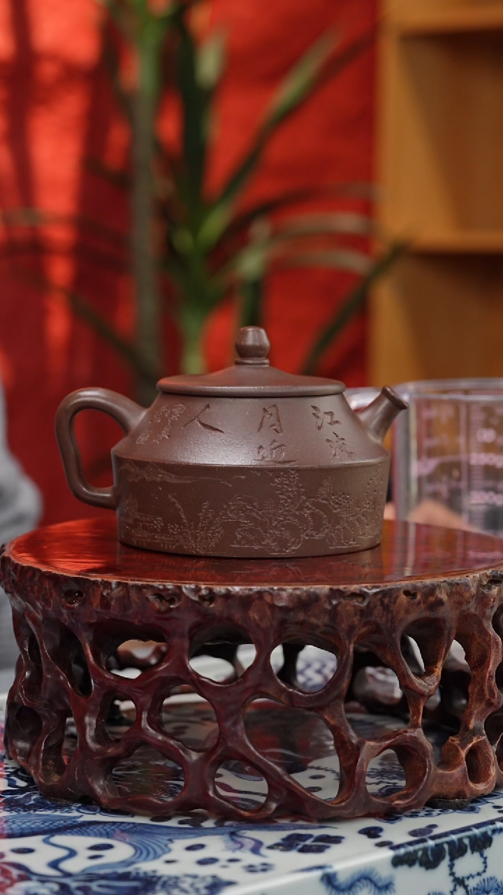 【闪购商品】紫砂茶壶【头哥手工壶】古韵刻绘