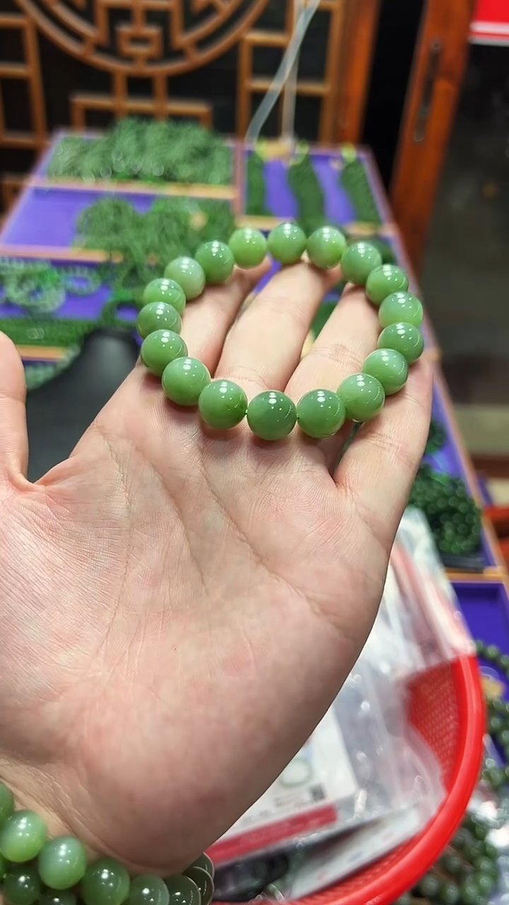 未镶嵌手串和田玉俄料手串卡12