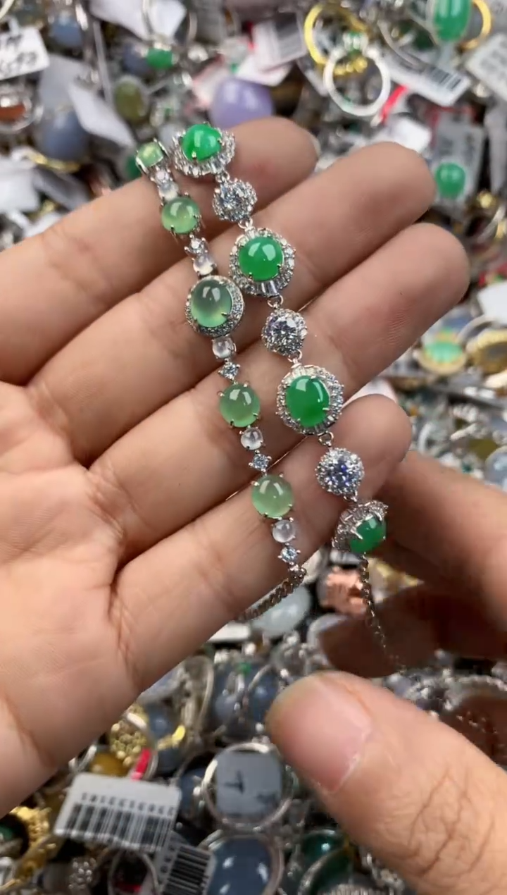 银S925镶嵌戒指翡翠11-11---1