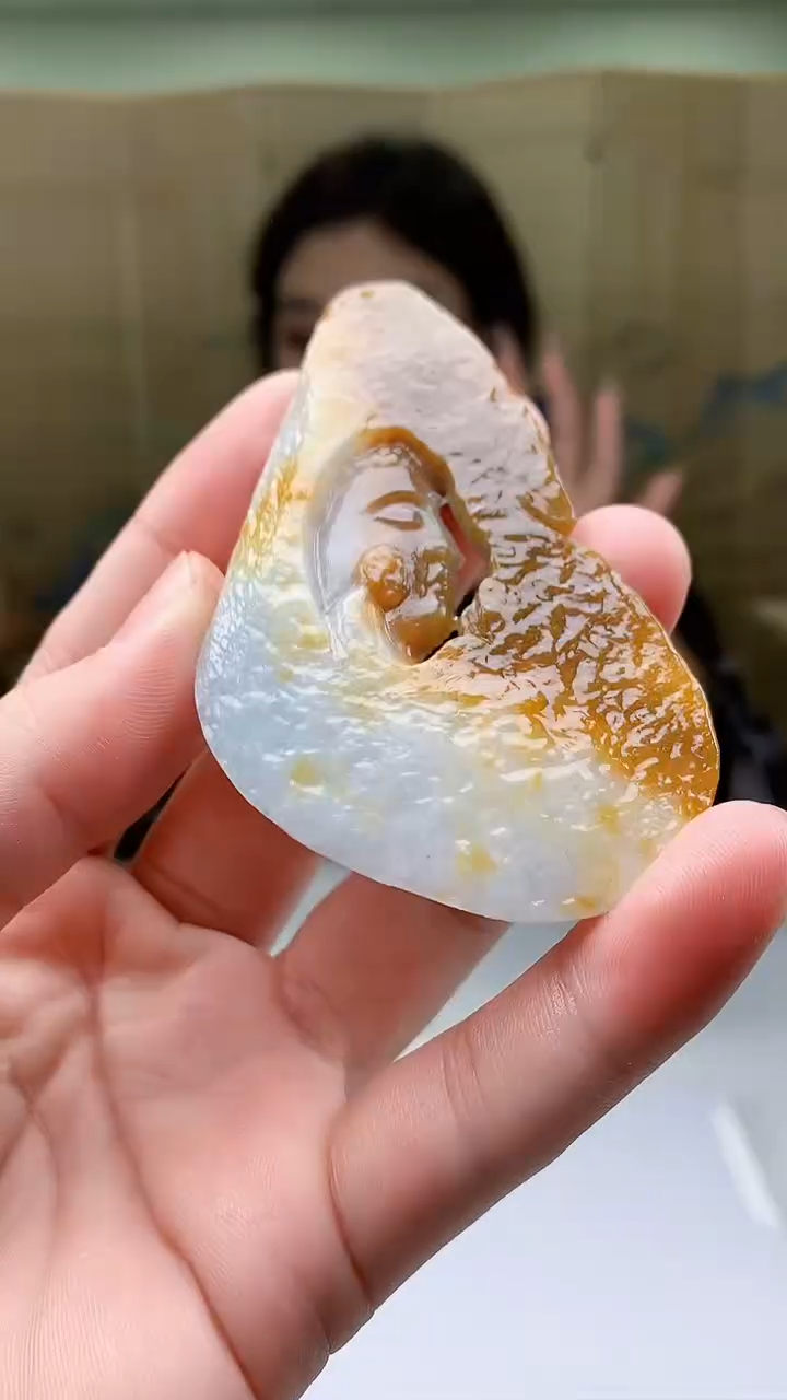 【闪购商品】定制翡翠未镶嵌4829bb-毛货挂件24