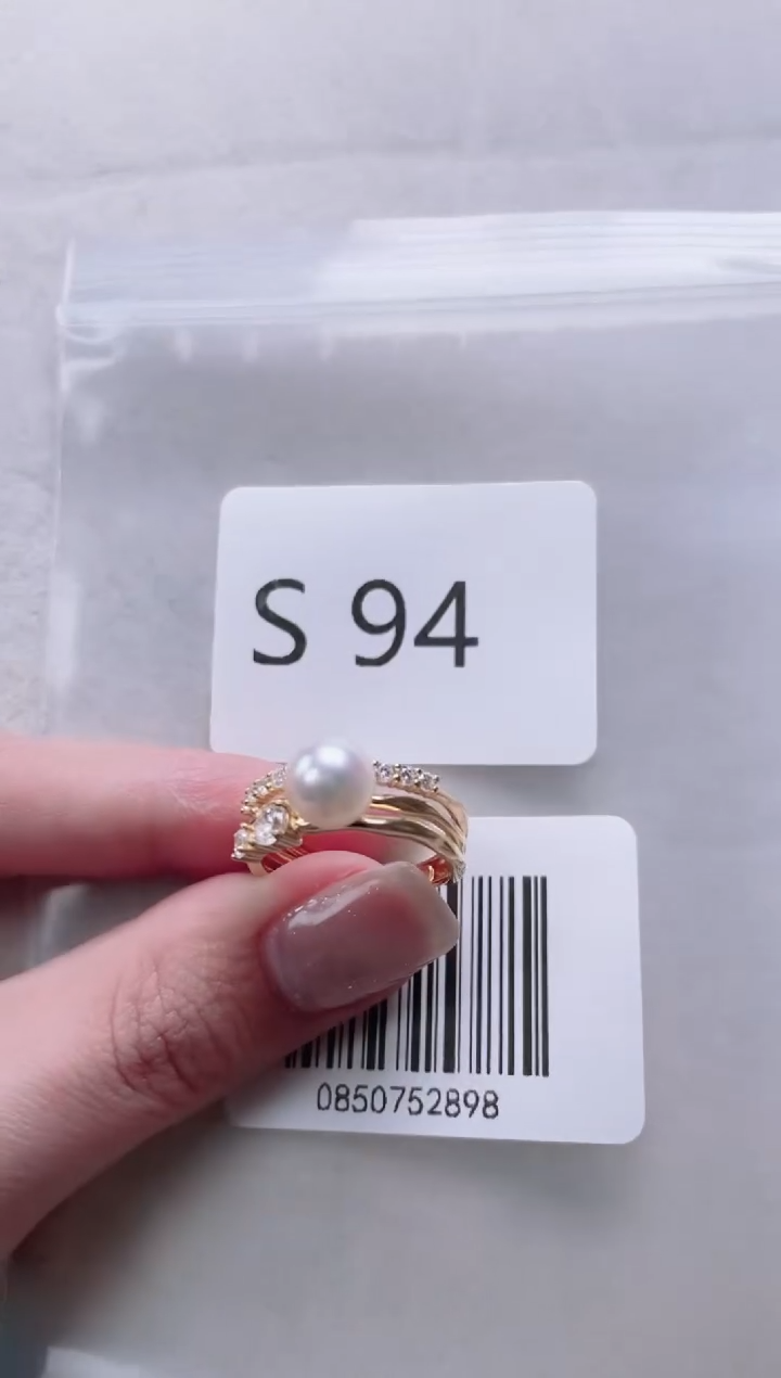 【闪购商品】海水珍珠戒指银S925镶嵌S94