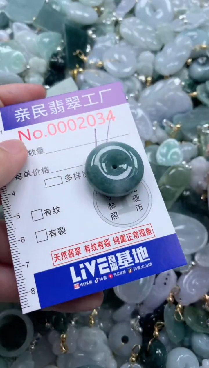 翡翠未镶嵌吊坠(不含链)2034