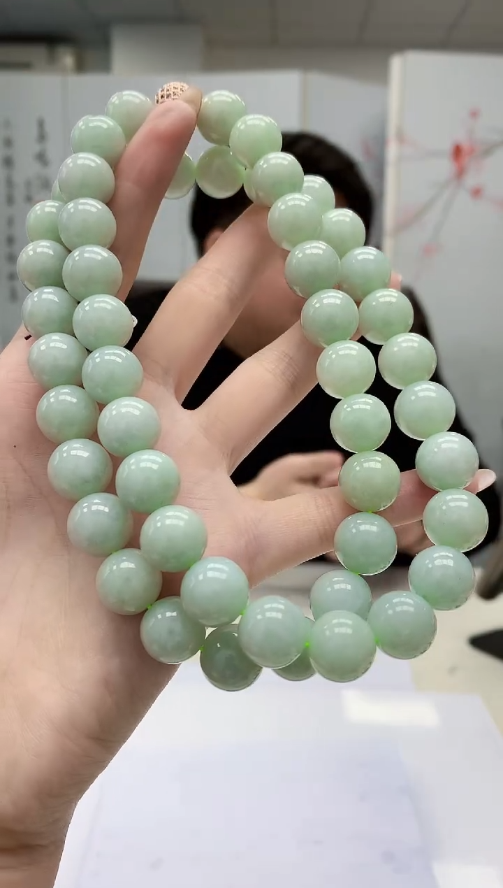 【闪购商品】定制翡翠未镶嵌5060jw-毛货珠链92