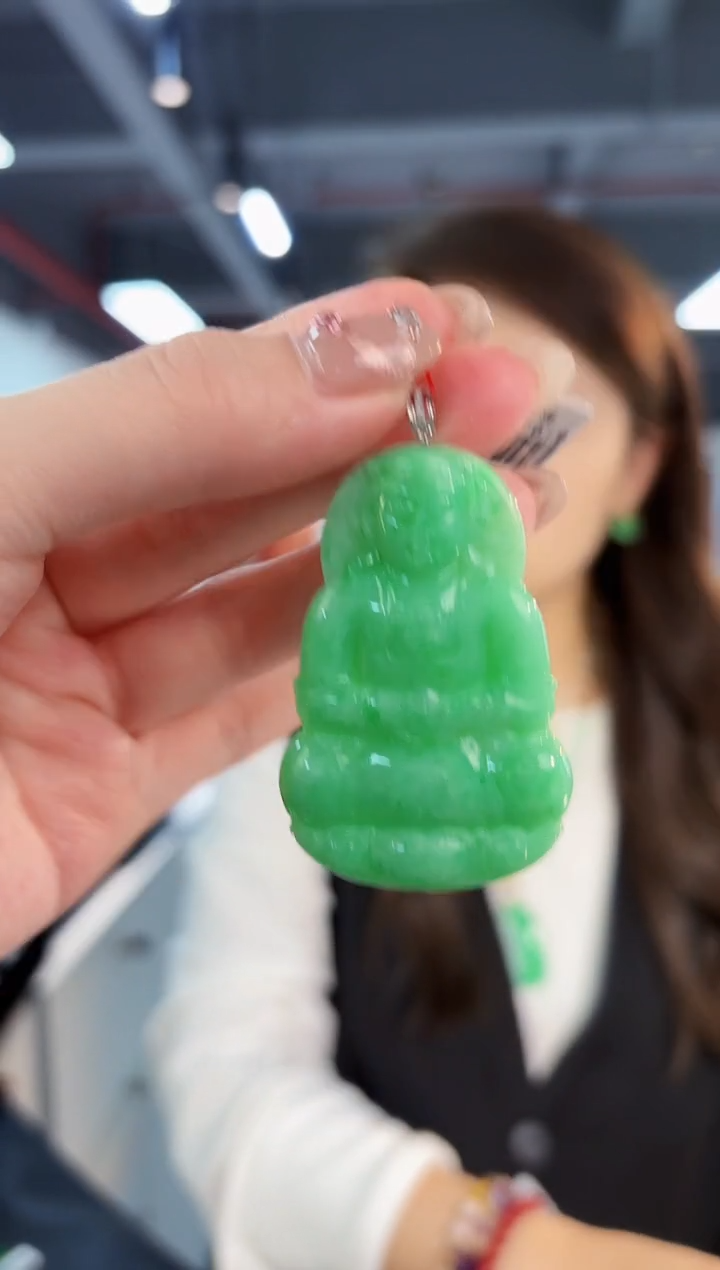 【闪购商品】翡翠颈饰18K金镶嵌缅料A货/支持复检/一件