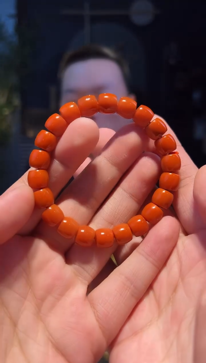 【闪购商品】南红玛瑙手串未镶嵌9+(柿1000)