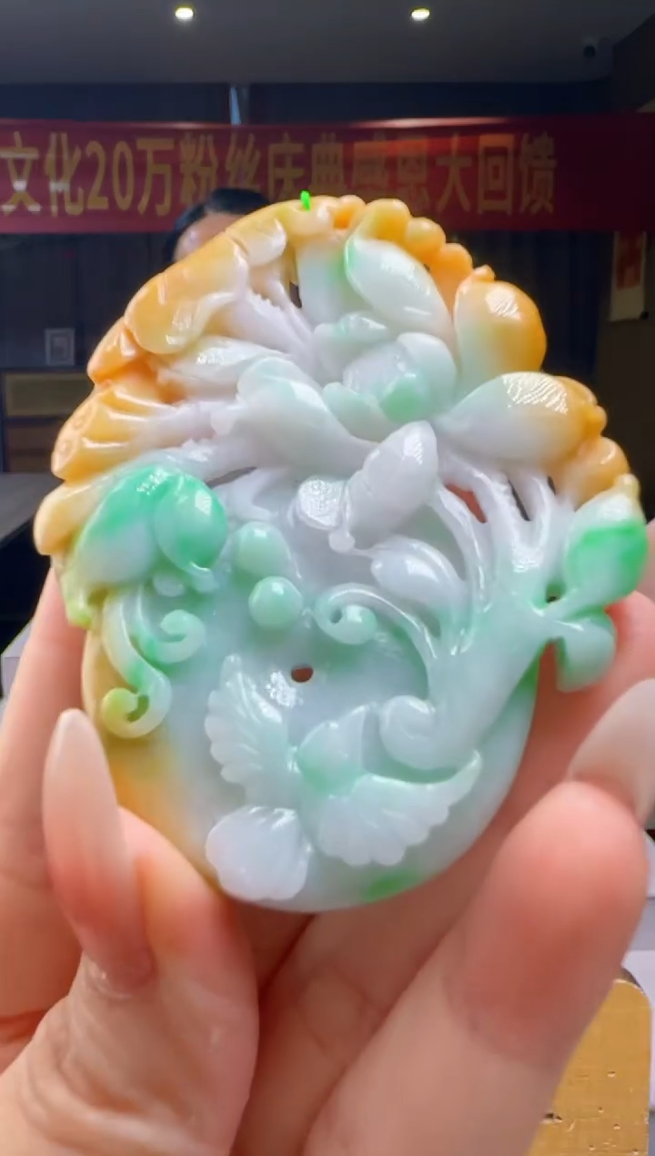 翡翠未镶嵌颈饰YJ@@60B7J17228