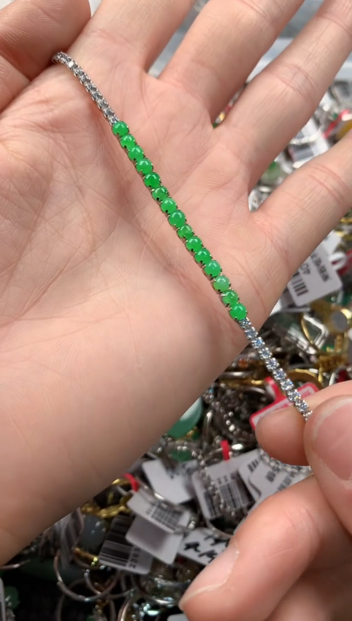 银S925镶嵌戒指翡翠111     6