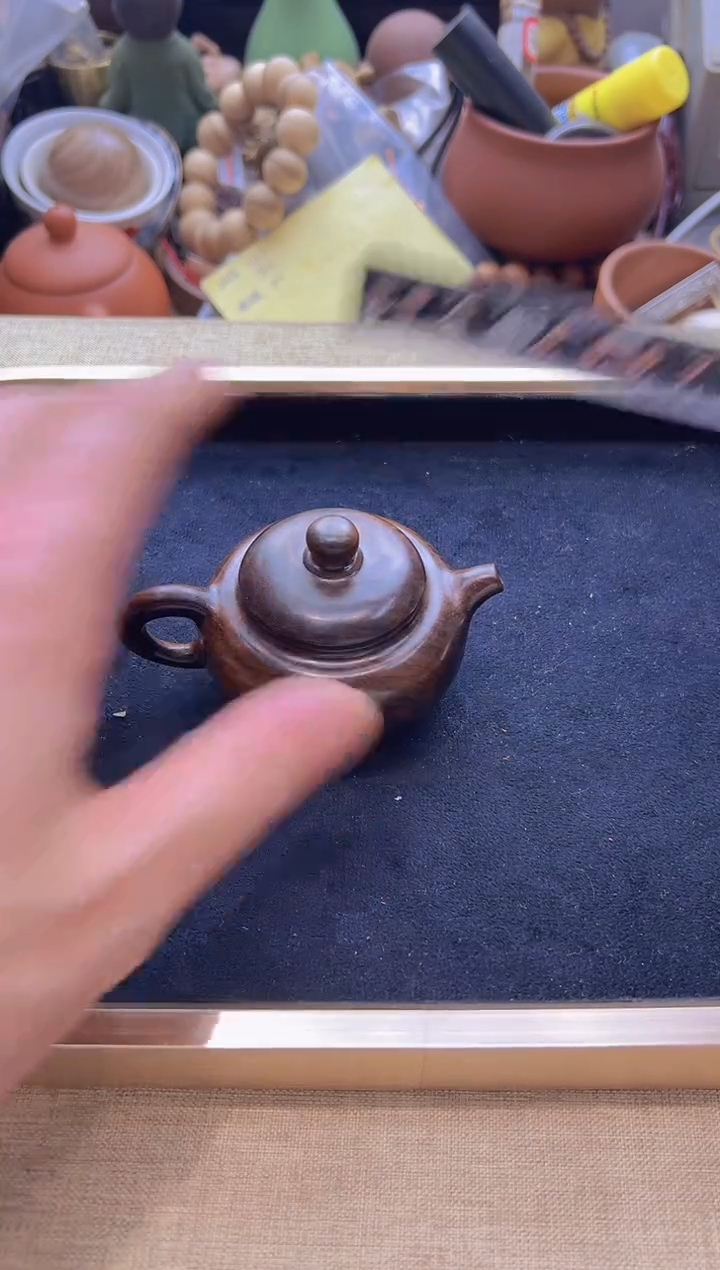 乌木类书架025大红酸枝把把壶