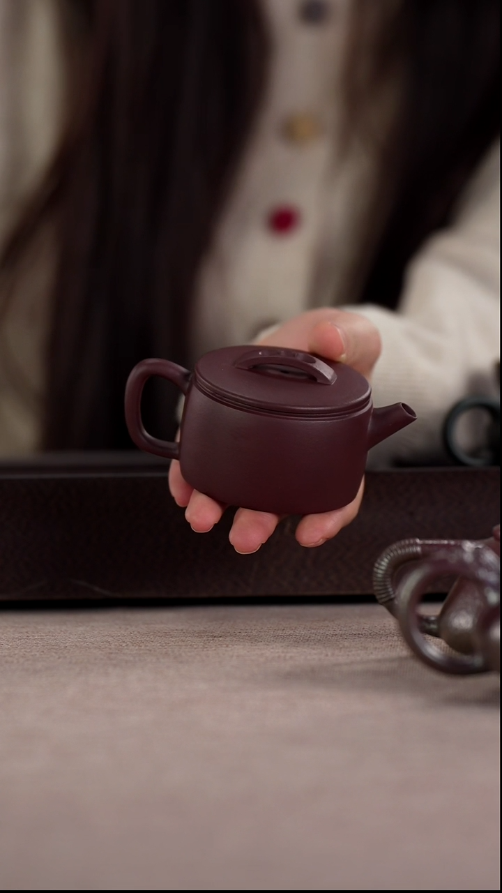 茶壶紫砂C*t深井紫泥精工平底小汉瓦