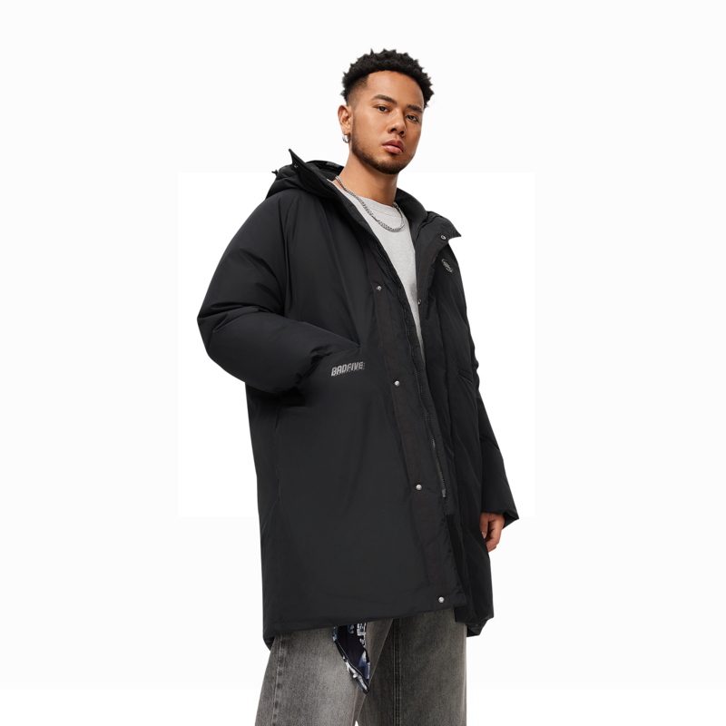 李宁男子反伍系列长羽绒服运动篮球保暖舒适AYMU073-B品