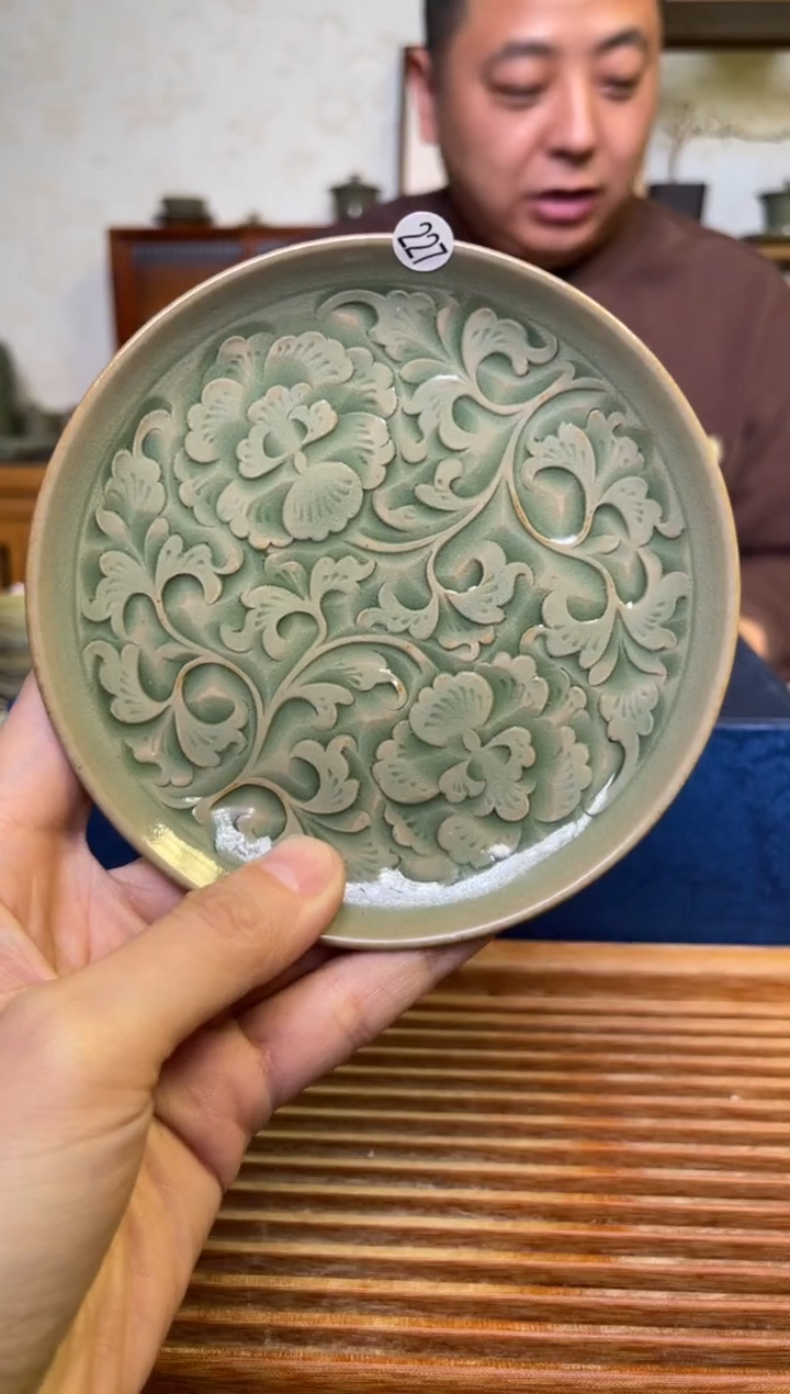 【闪购商品】碗227王晓娜对交织牡丹高足盘