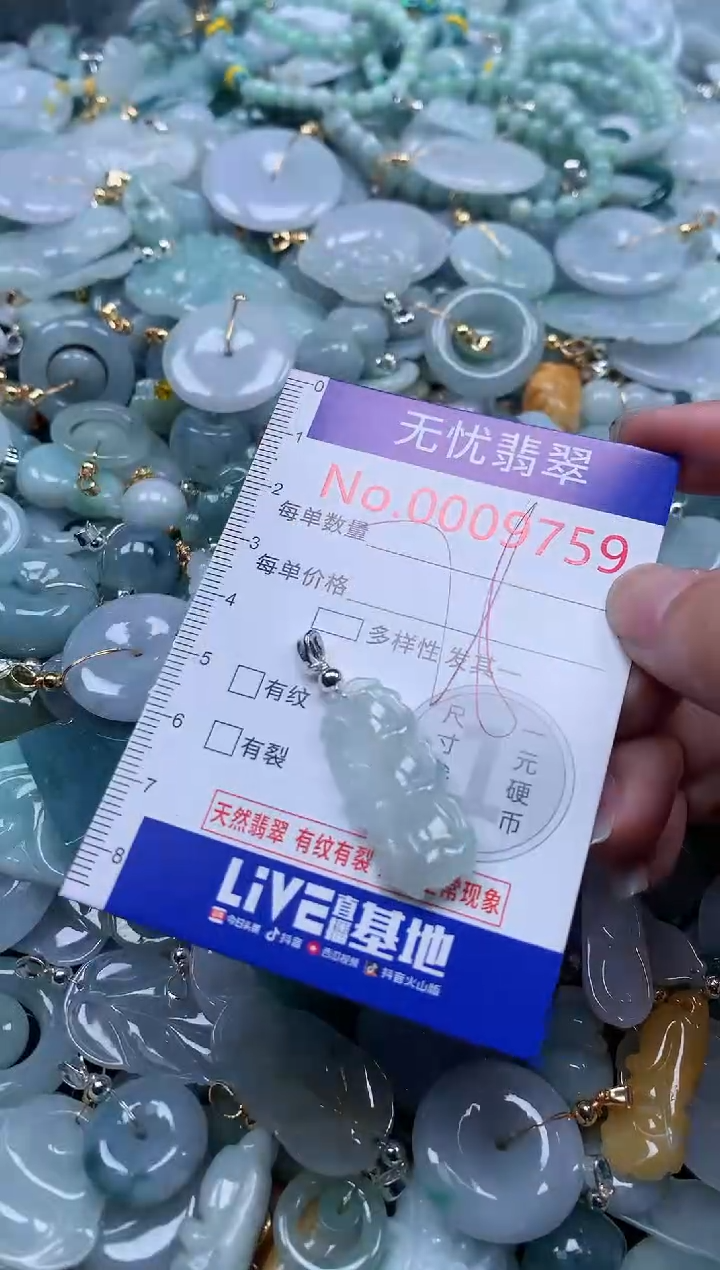 翡翠未镶嵌吊坠(不含链)9759