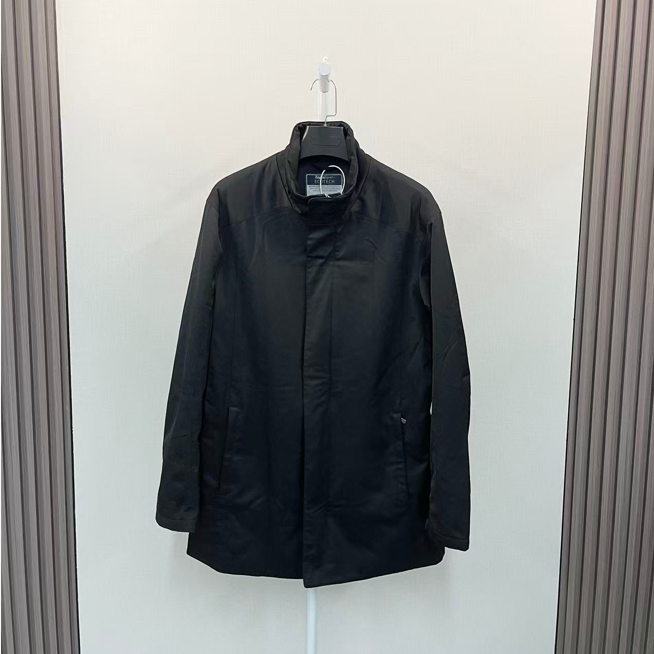 未使用 ZEGNA /杰尼亚/高级感黑色中长款大衣外套/尺码L