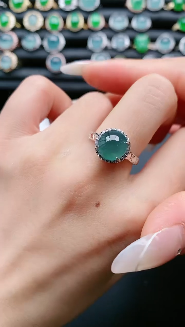 【闪购商品】翡翠戒指银S925镶嵌1111111111