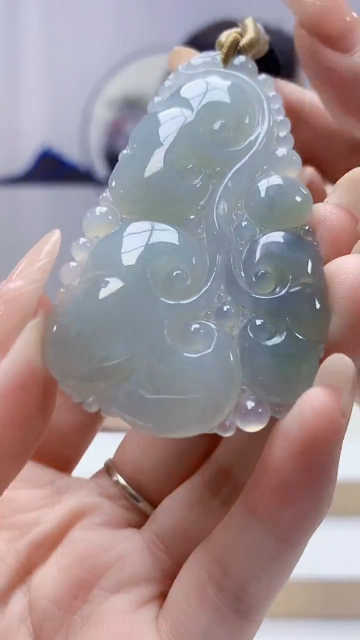 未镶嵌定制翡翠4829DD-毛货挂件25