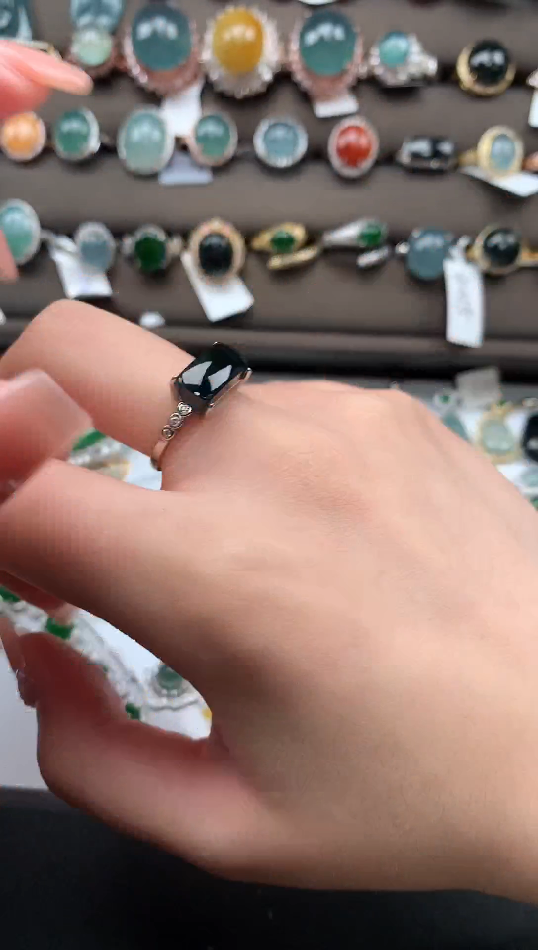 【闪购商品】翡翠戒指银S925镶嵌52112