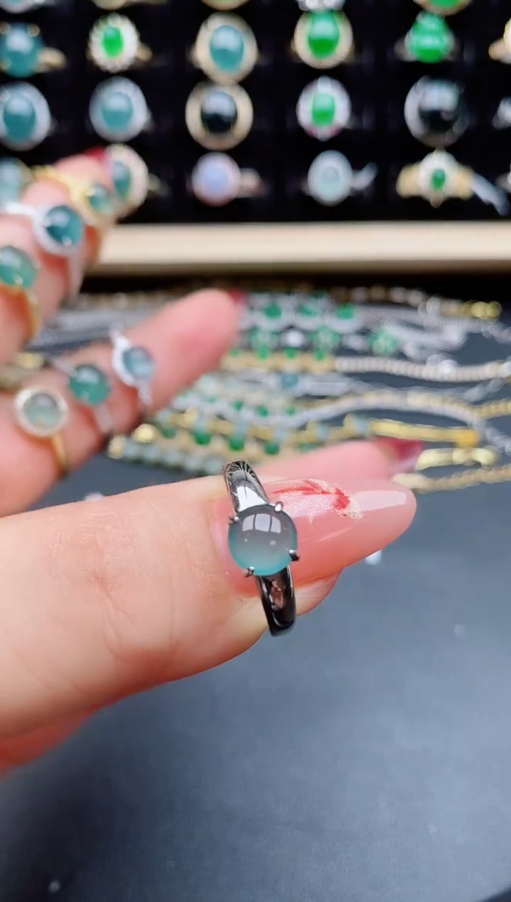 【闪购商品】翡翠戒指银S925镶嵌5805