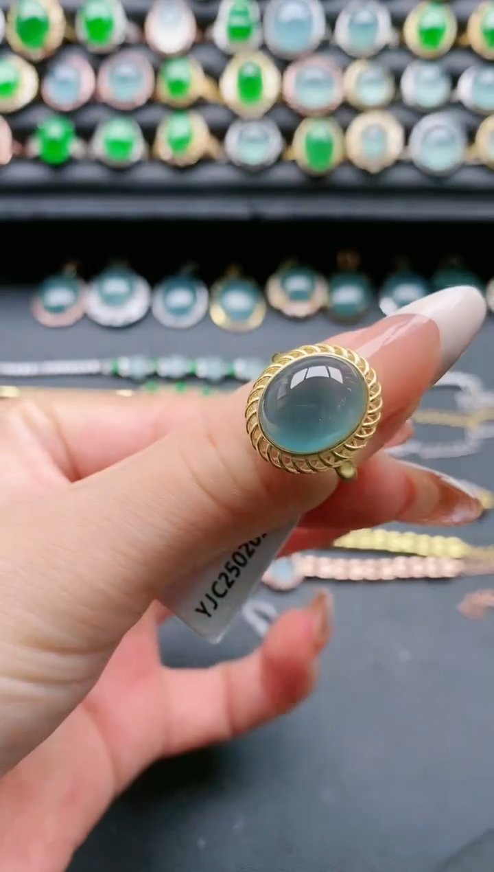 【闪购商品】翡翠戒指银S925镶嵌1111111