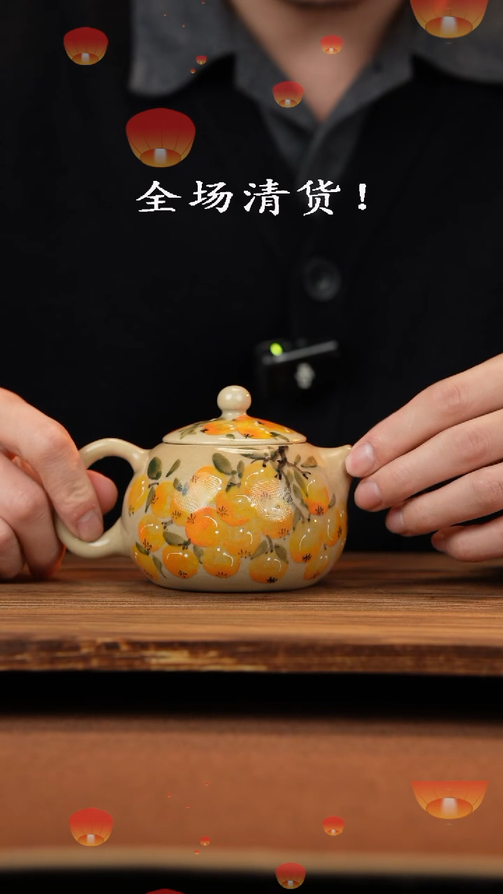 【闪购商品】杯手艺人手绘釉下彩异形器物