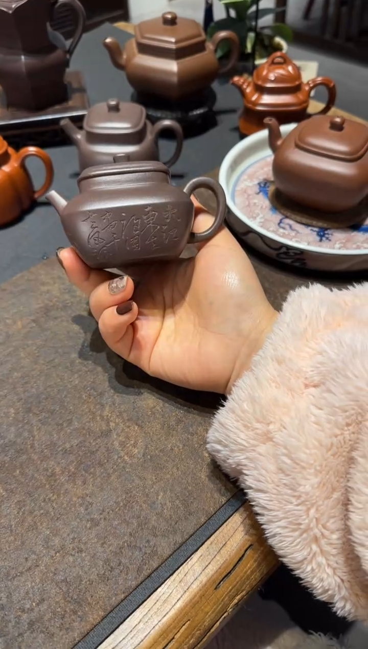 【闪购商品】紫砂茶壶天青合欢