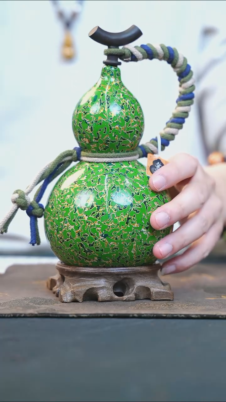 【闪购商品】RU229漆艺酒葫芦不包手串及旋转底座