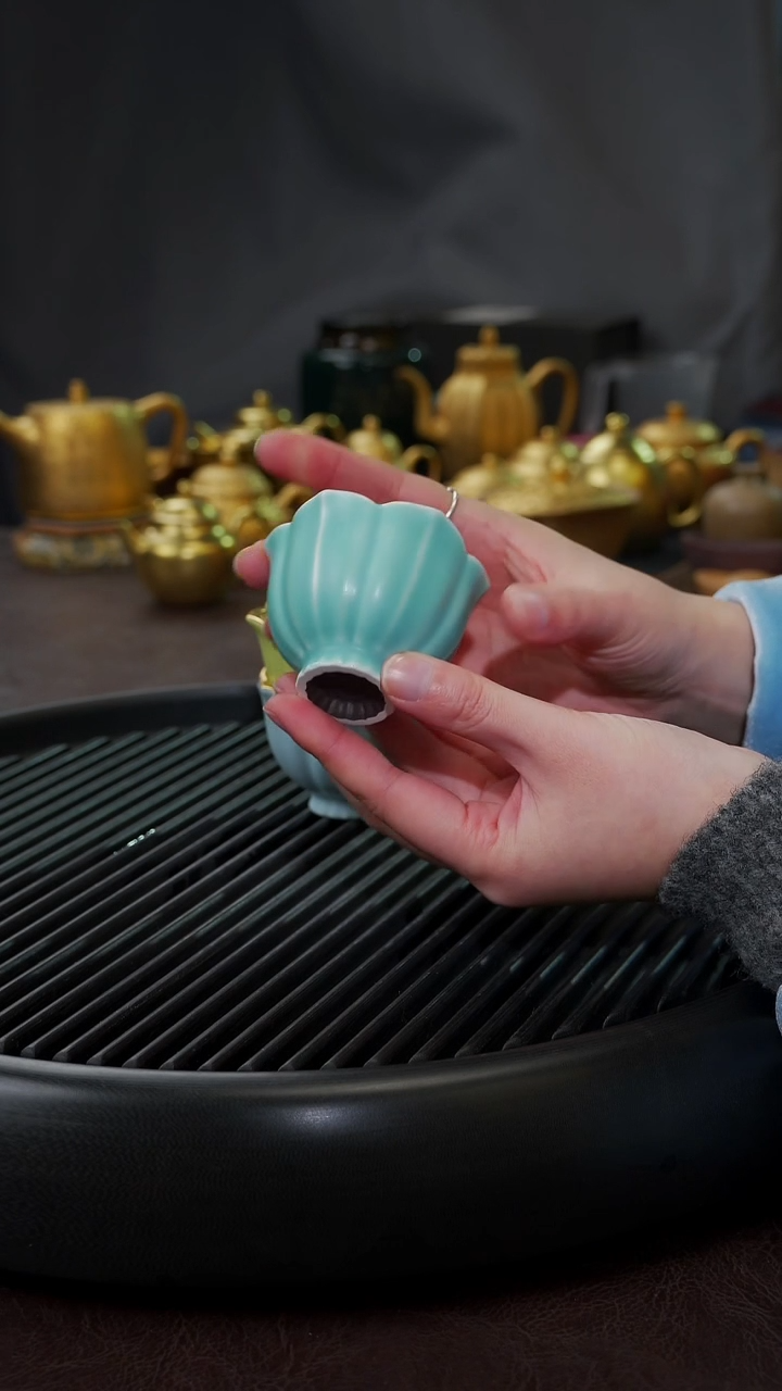 【闪购商品】杯【宜景窑天水碧鎏金】洛神樱花