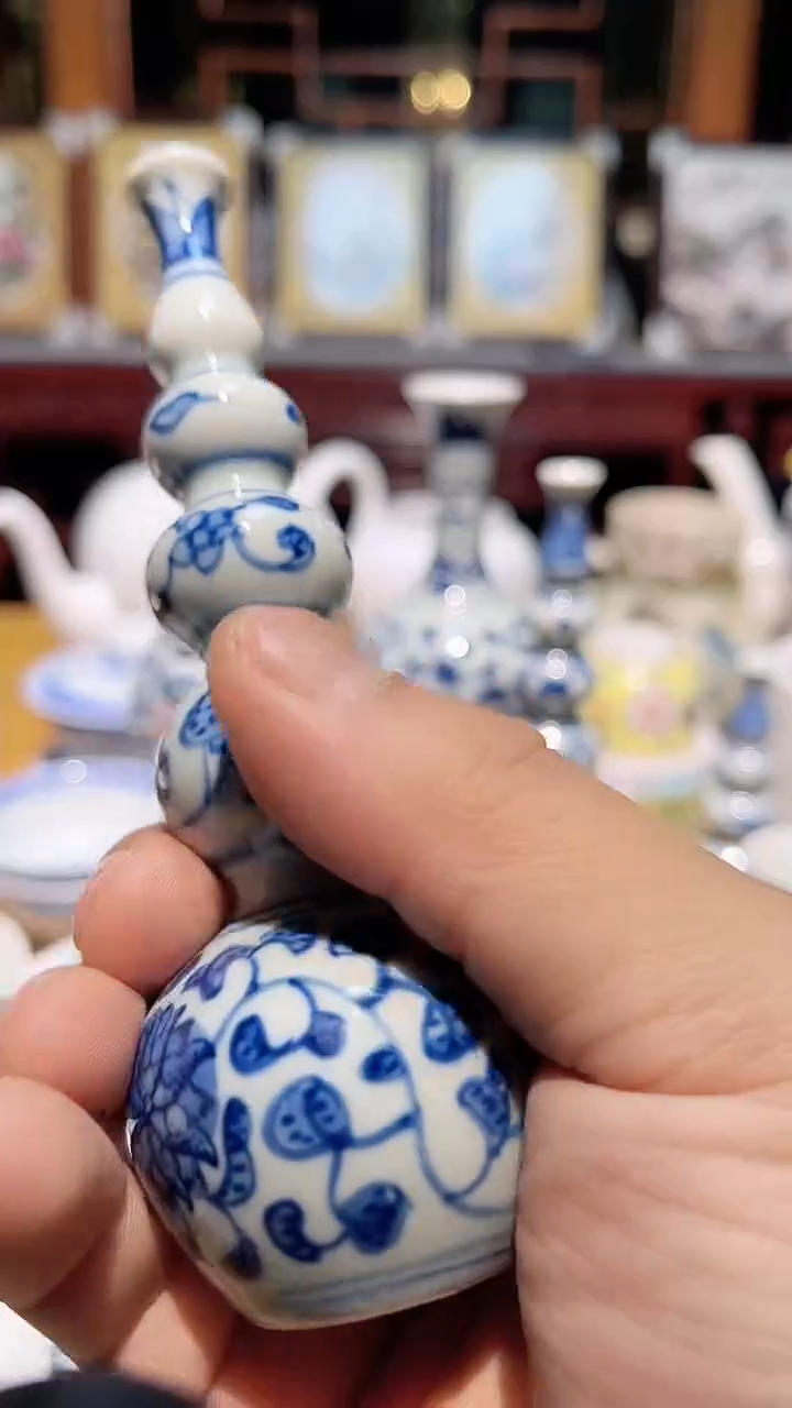 【闪购商品】瓷陶瓷青花多节葫芦