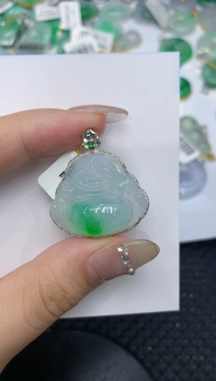 【闪购商品】翡翠颈饰18K金镶嵌222222222