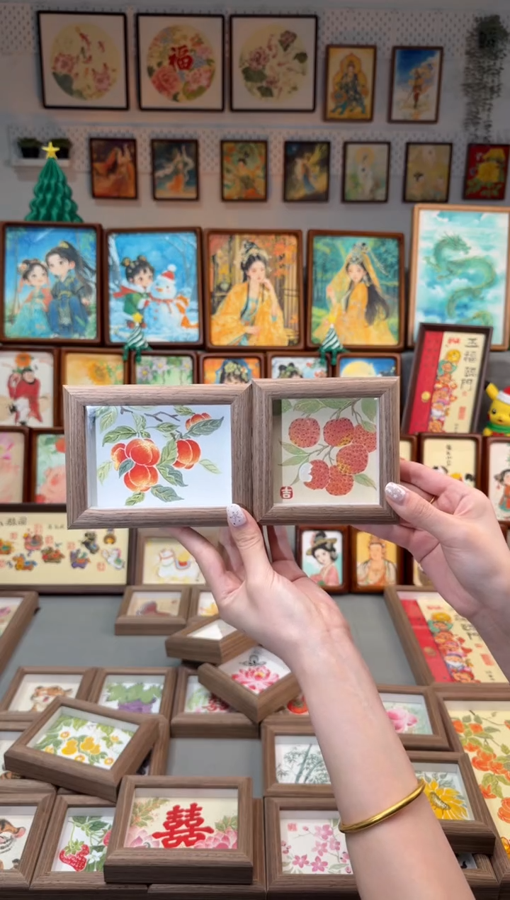 国画小柿子 小荔枝 一组11