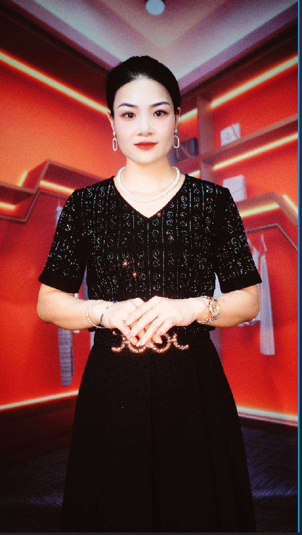 （金缕祥纹）女士短袖V领夏款薄款2024高级轻奢镶钻黑色气质短袖T恤