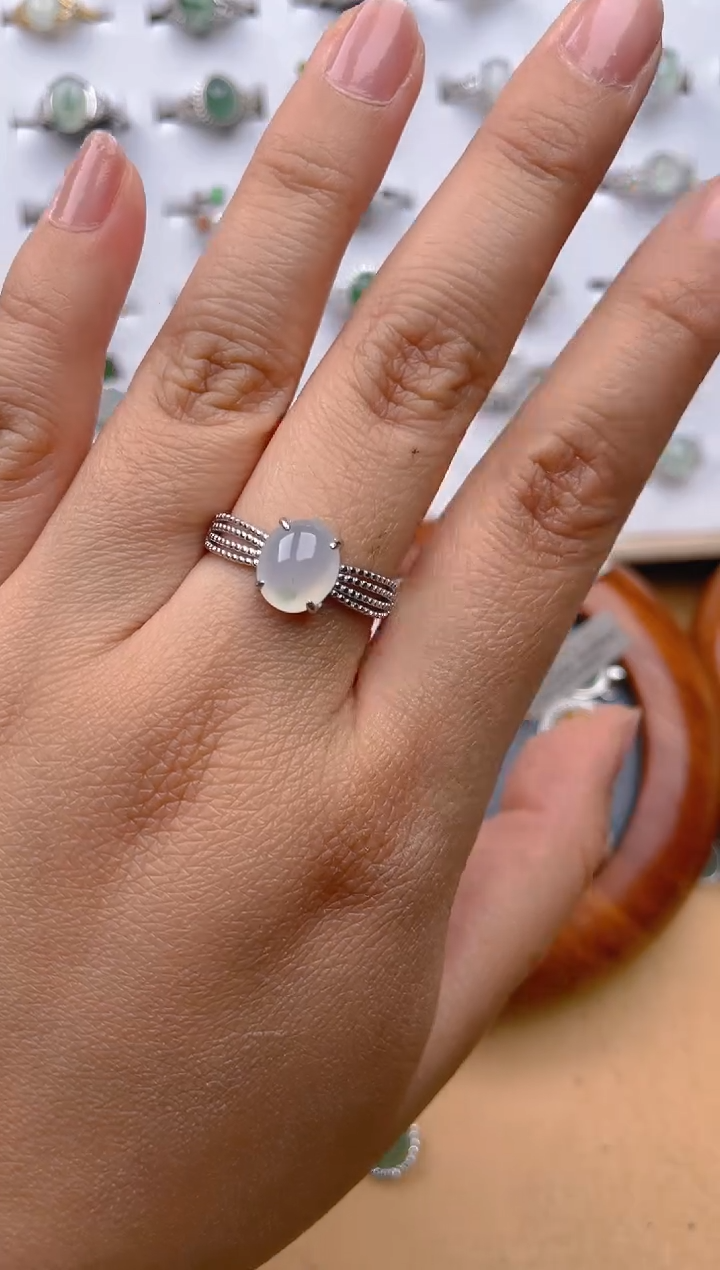 【闪购商品】翡翠戒指银S925镶嵌1111