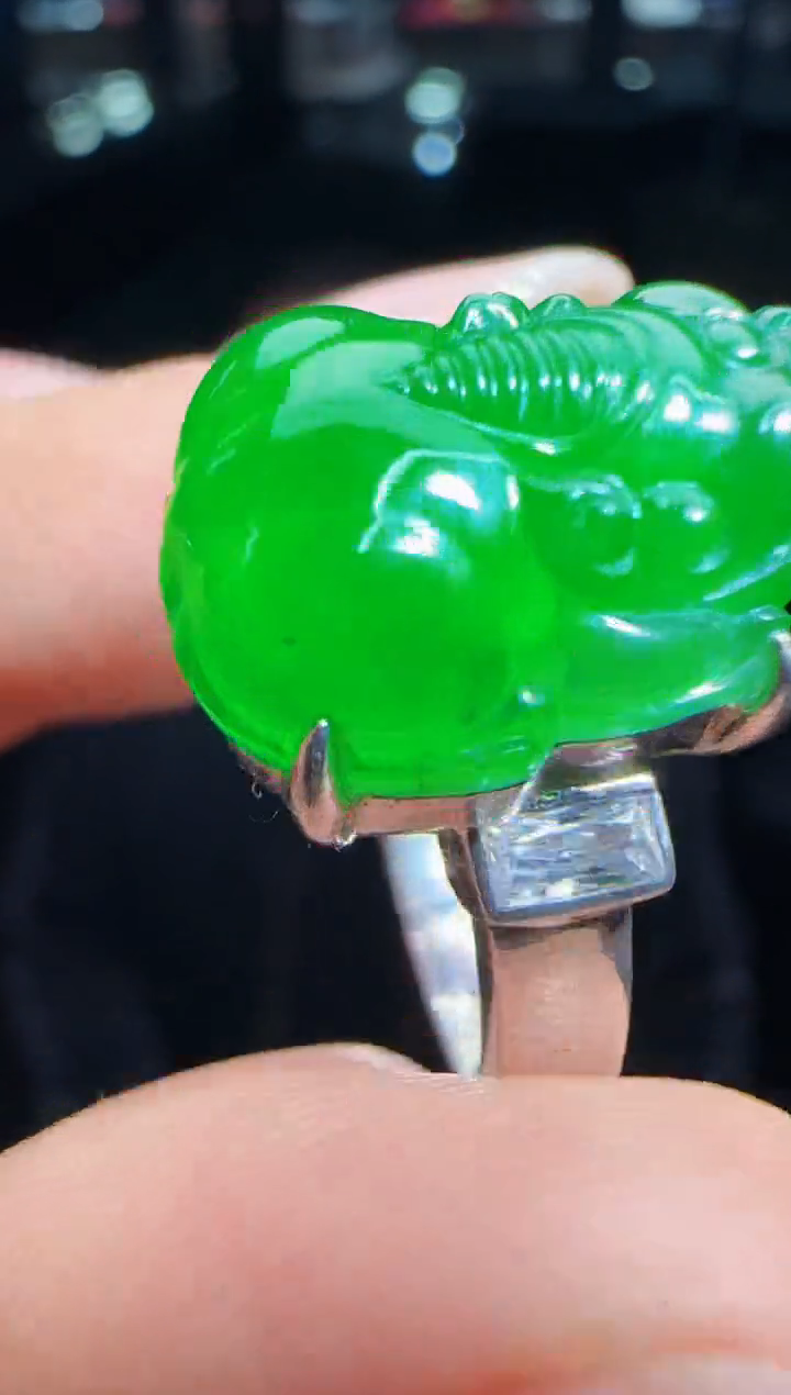 未镶嵌定制翡翠翡翠戒指107