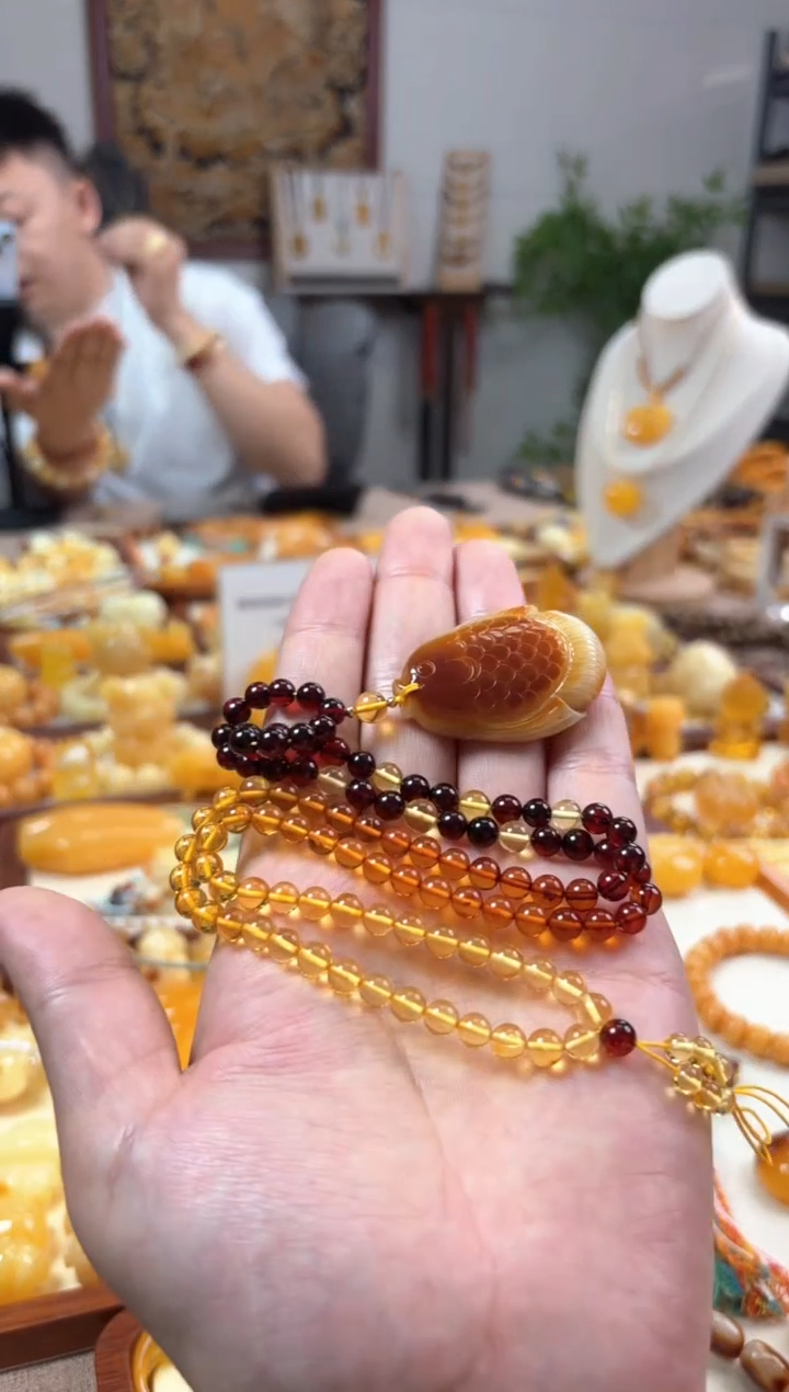 未镶嵌蜜蜡裸石套链