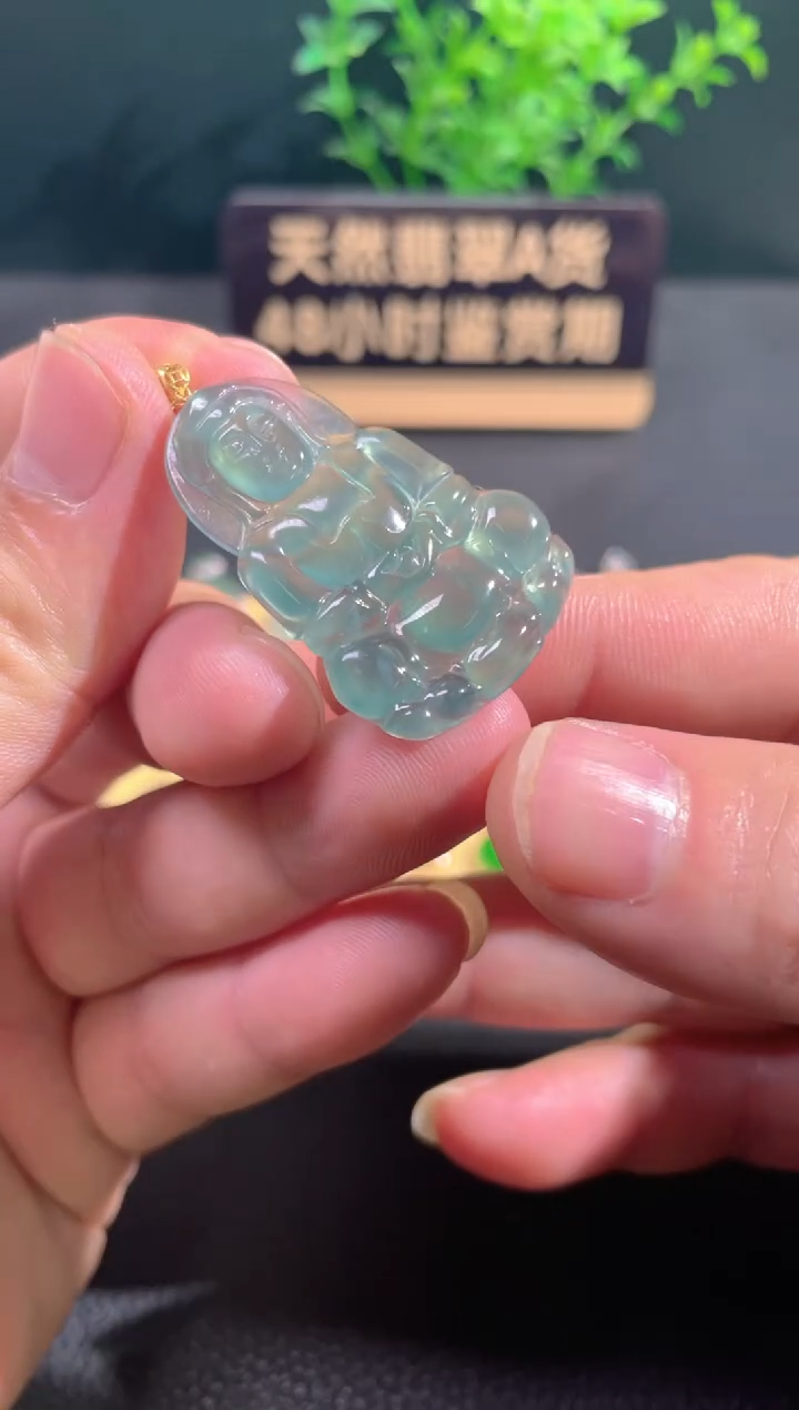 【闪购商品】翡翠颈饰18K金镶嵌翡翠