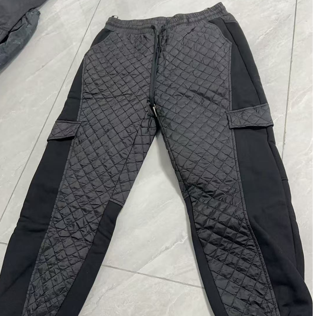 纯色冬季 黑白鹅绒羽绒裤纽扣透气2709