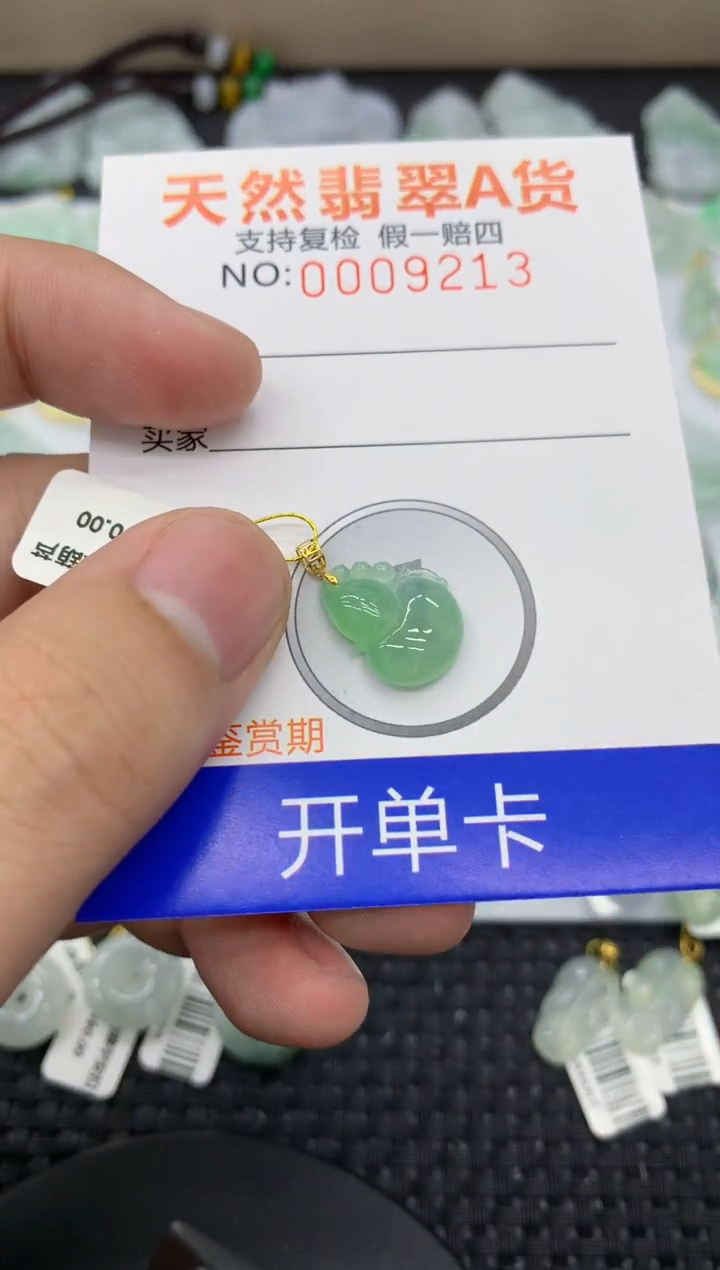 【闪购商品】翡翠颈饰18K金镶嵌多样性发其一
