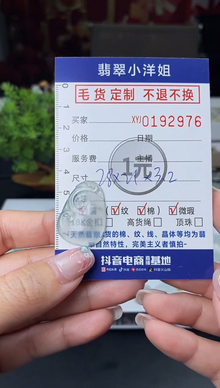 【闪购商品】定制翡翠未镶嵌毛货商品 不退换/2976